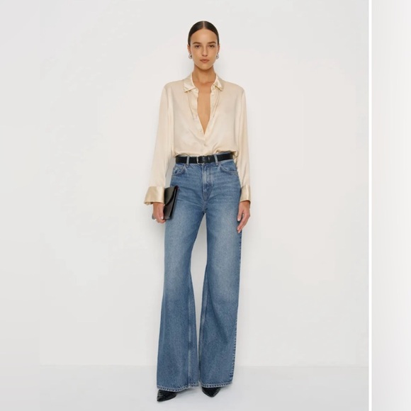 Reformation Cary High Rise Slouchy Wide Leg Jeans